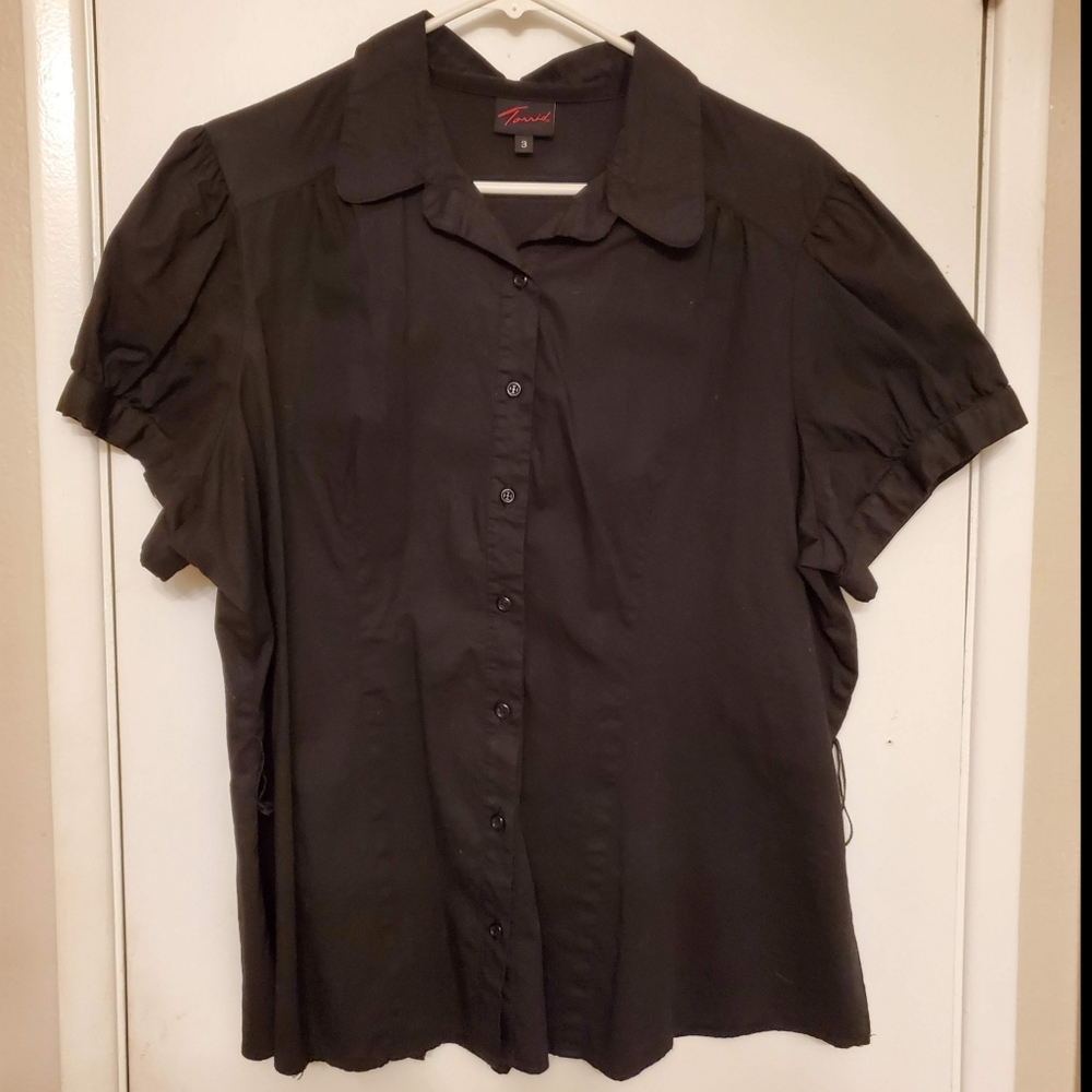 Torrid Black Button Up Top